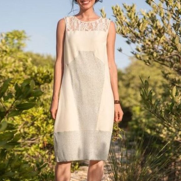 Sundance Dresses & Skirts - Sundance Mallorie Lace Tank Dress Size Large Ivory